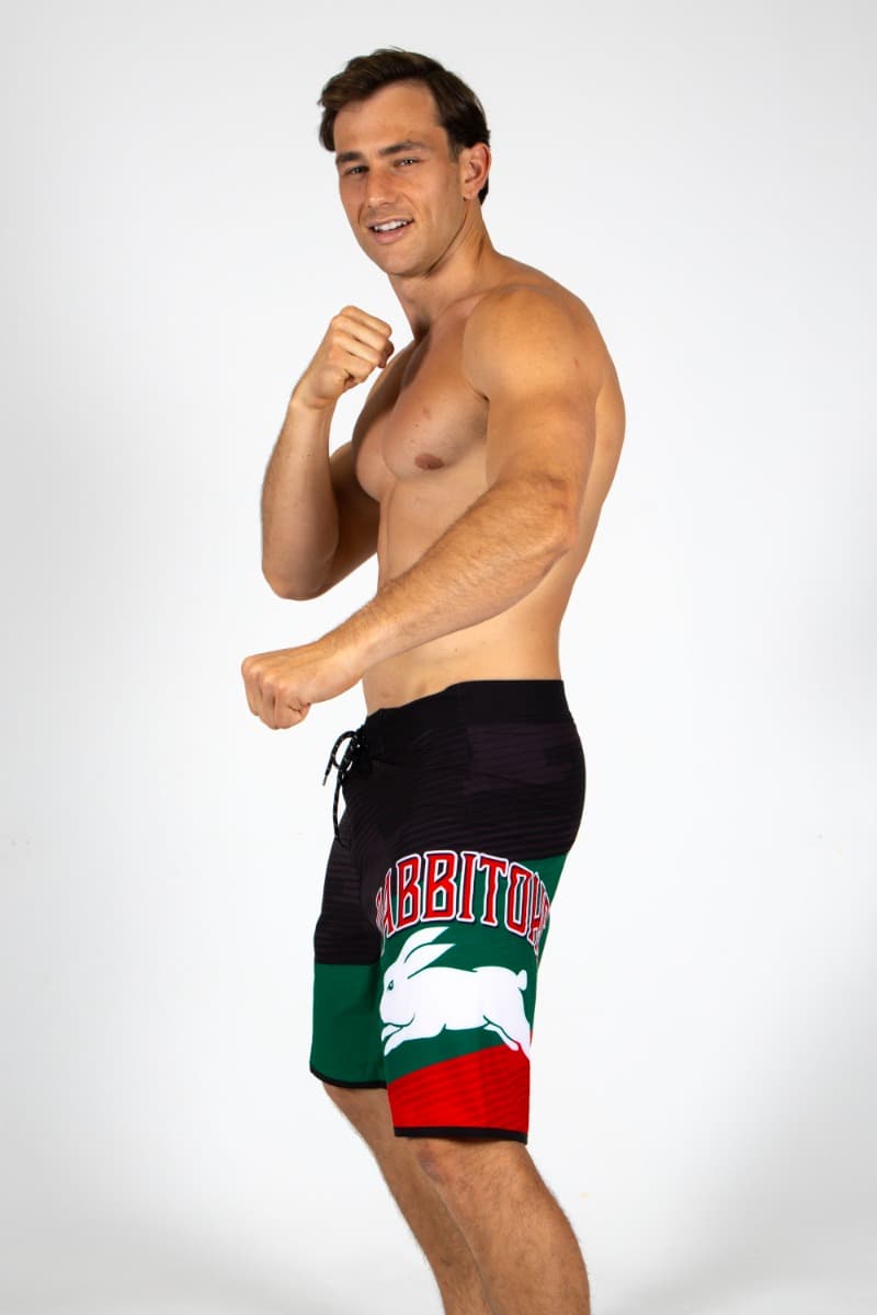 South Sydney Rabbitohs 2025 NRL Mens Barrel Board Shorts South Sydney Rabbitohs 2025 NRL Mens Barrel Board Shorts