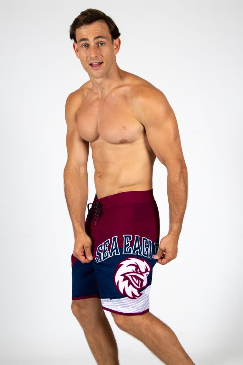 Manly Sea Eagles 2025 NRL Mens Barrel Board Shorts