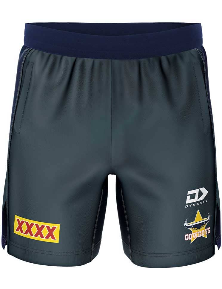 North Queensland Cowboys NRL Mens Alternate Gym Training Shorts Zip Pockets North Queensland Cowboys NRL Mens Alternate Gym Training Shorts Zip Pockets