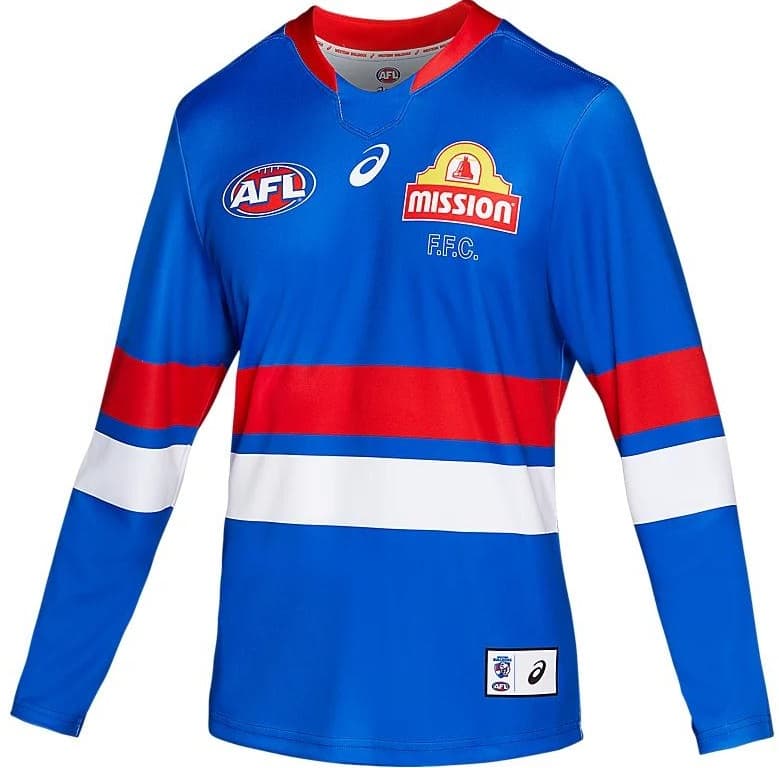 Western Bulldogs AFL Mens Long Sleeve Home Guernsey