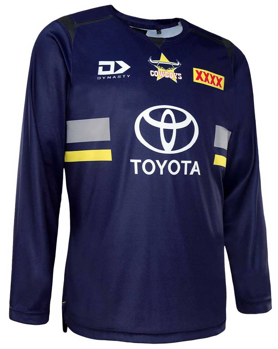 North Queensland Cowboys NRL Mens Long Sleeve Training Shirt North Queensland Cowboys NRL Mens Long Sleeve Training Shirt