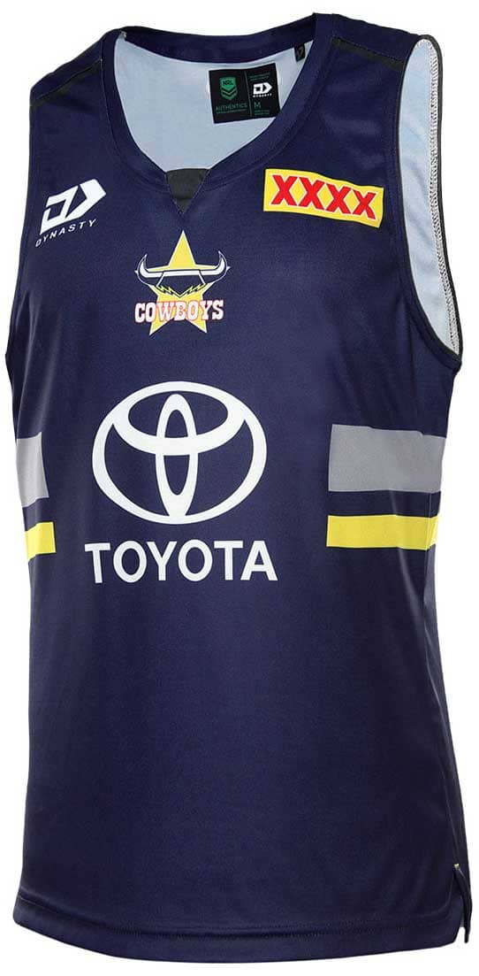 North Queensland Cowboys NRL Mens Navy Training Singlet North Queensland Cowboys NRL Mens Navy Training Singlet