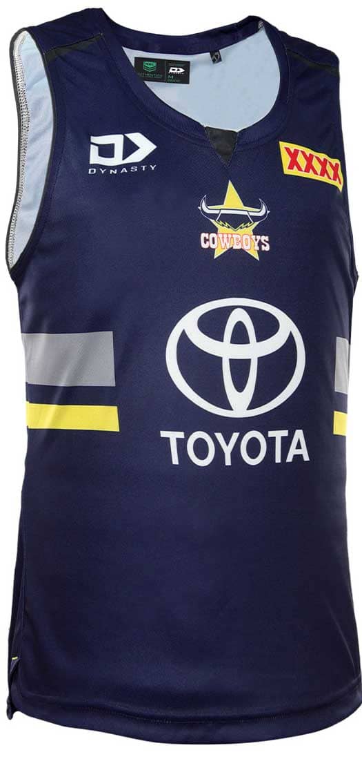 North Queensland Cowboys NRL Mens Navy Training Singlet