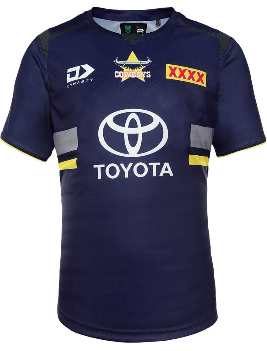 North Queensland Cowboys NRL Mens Navy Training Shirt