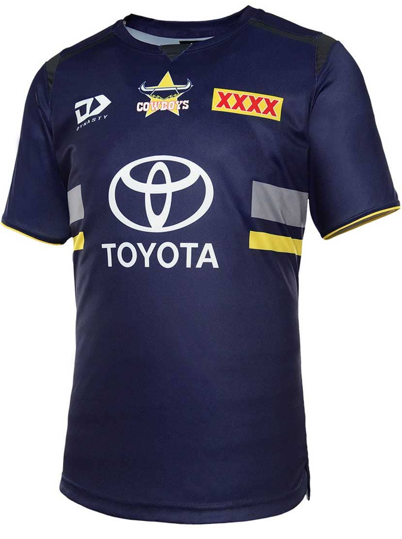 North Queensland Cowboys NRL Mens Navy Training Shirt