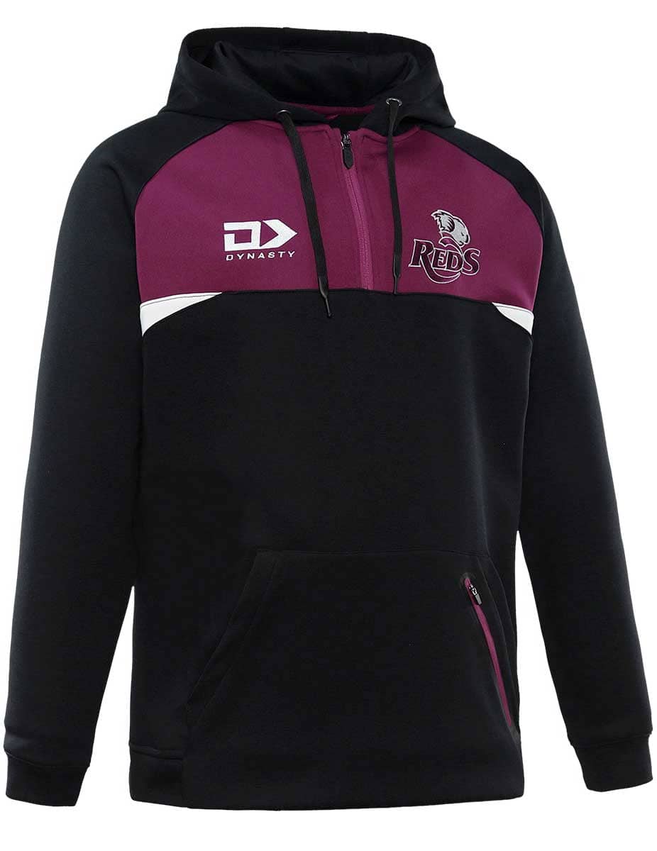 Queensland Reds Mens Quarter Zip Hoodie