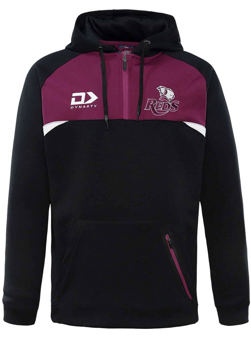 Queensland Reds Mens Quarter Zip Hoodie