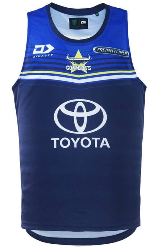 North Queensland Cowboys 2023 NRL Mens Navy Training Singlet North Queensland Cowboys 2023 NRL Mens Navy Training Singlet
