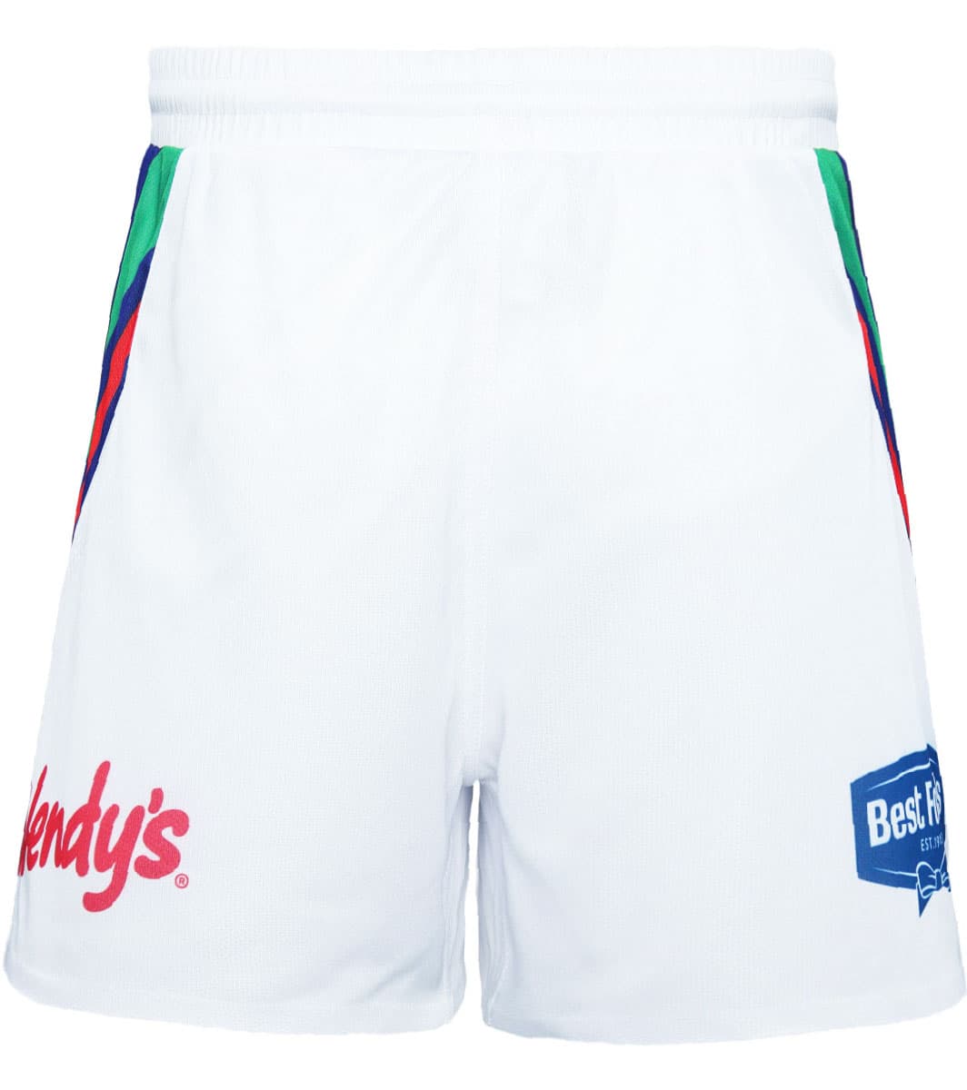 New Zealand Warriors 2024 NRL Mens Players White Away Shorts New Zealand Warriors 2024 NRL Mens Players White Away Shorts