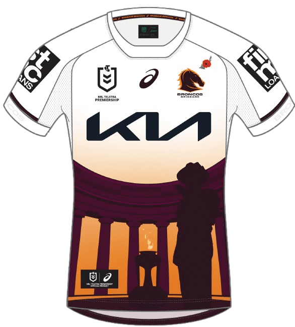 Brisbane Broncos 2024 NRL Mens Anzac Jersey Brisbane Broncos 2024 NRL Mens Anzac Jersey