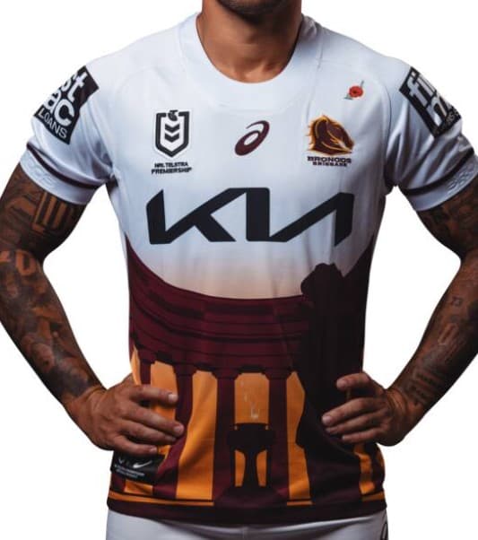 Brisbane Broncos 2024 NRL Mens Anzac Jersey Brisbane Broncos 2024 NRL Mens Anzac Jersey