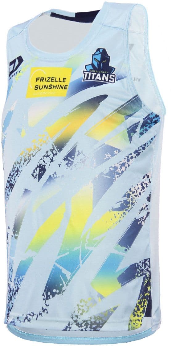 Gold Coast Titans 2024 NRL Mens Light Training Singlet