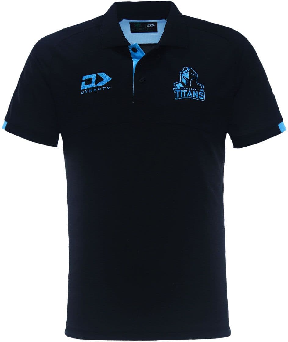 Gold Coast Titans 2024 NRL Mens Travel Polo Shirt Gold Coast Titans 2024 NRL Mens Travel Polo Shirt