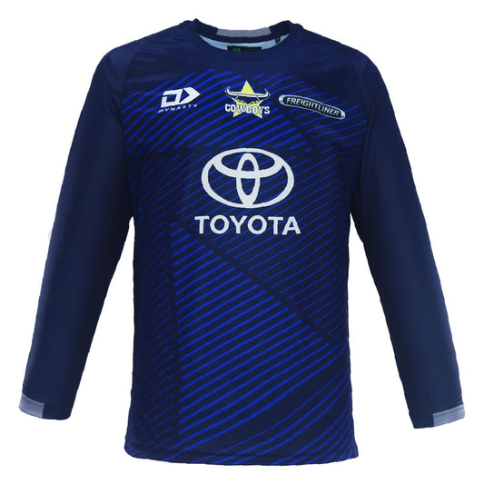 North Queensland Cowboys 2024 NRL Mens Navy Long Sleeve Training Shirt North Queensland Cowboys 2024 NRL Mens Navy Long Sleeve Training Shirt