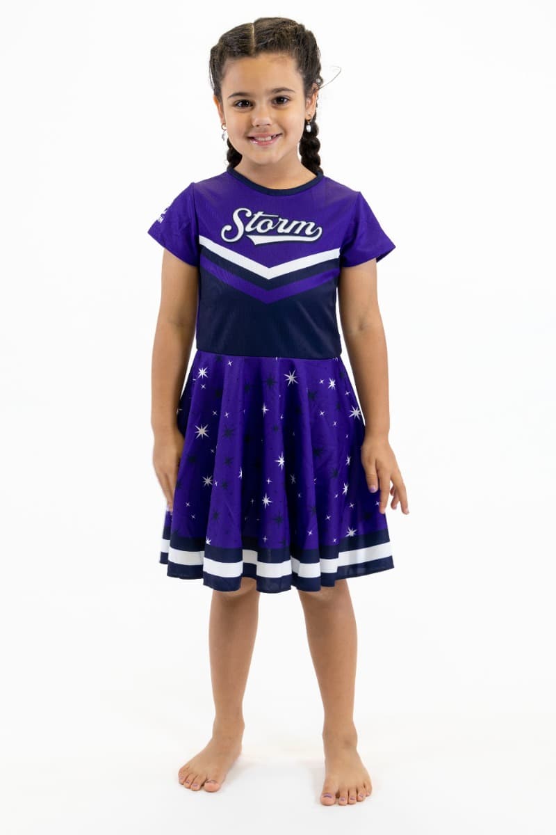 Melbourne Storm 2025 NRL Girls NRL Superstar Dress Melbourne Storm 2025 NRL Girls NRL Superstar Dress