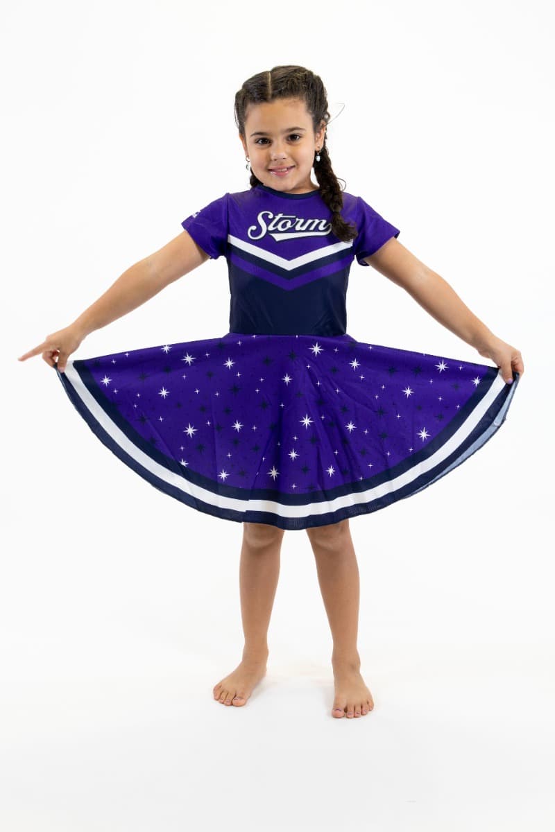 Melbourne Storm 2025 NRL Girls NRL Superstar Dress Melbourne Storm 2025 NRL Girls NRL Superstar Dress