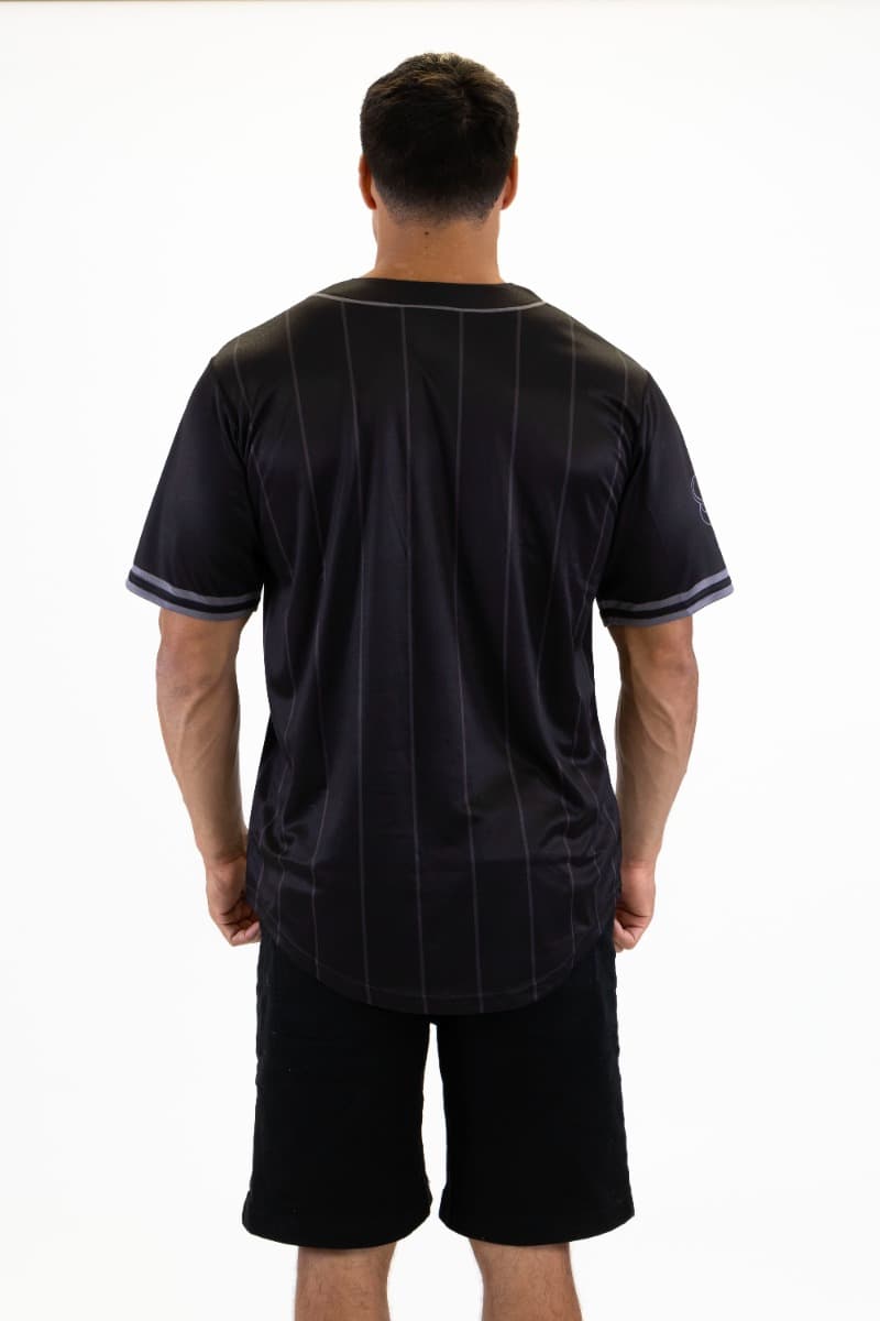 Newcastle Knights 2025 NRL Mens Blackout Baseball Shirt