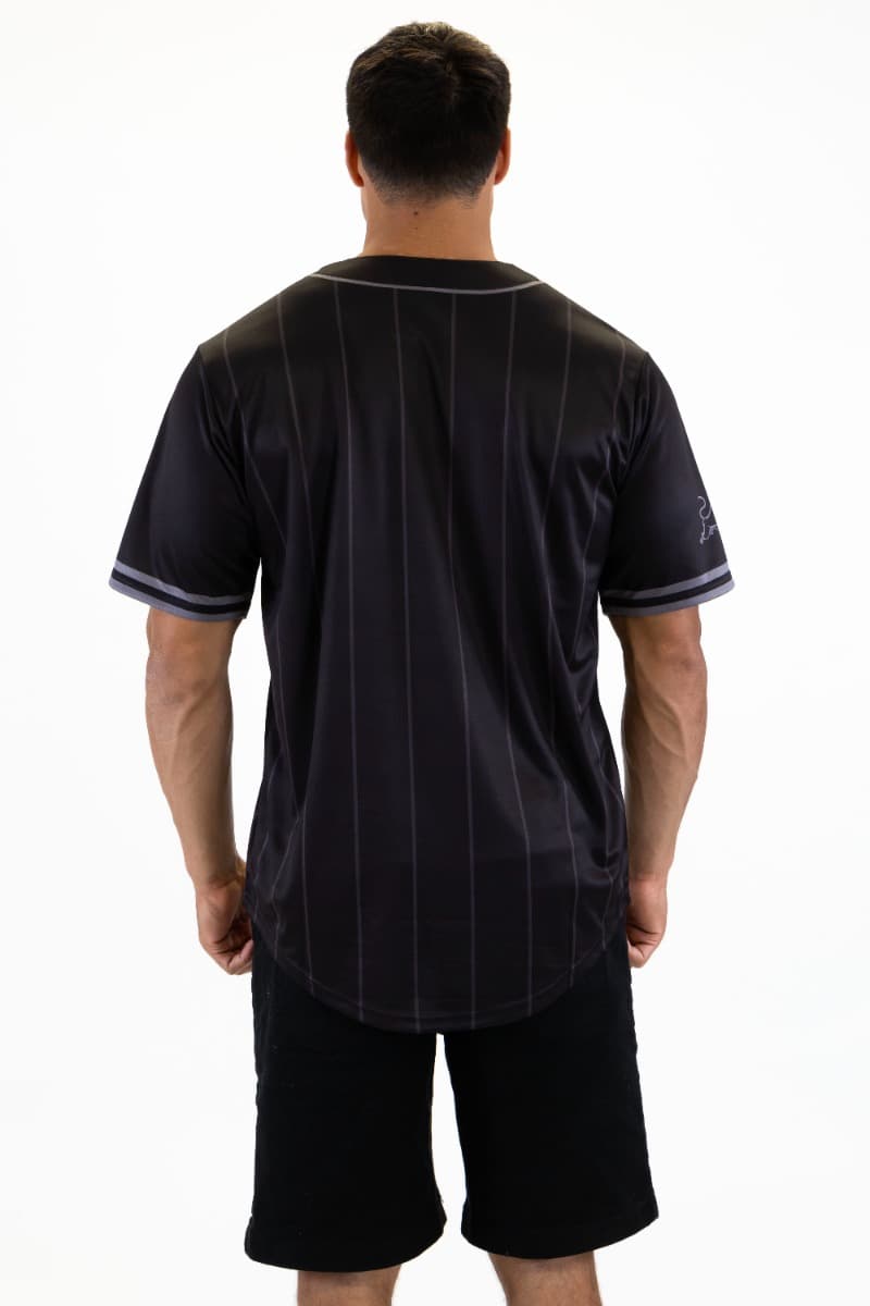 Penrith Panthers 2025 NRL Mens Blackout Baseball Shirt