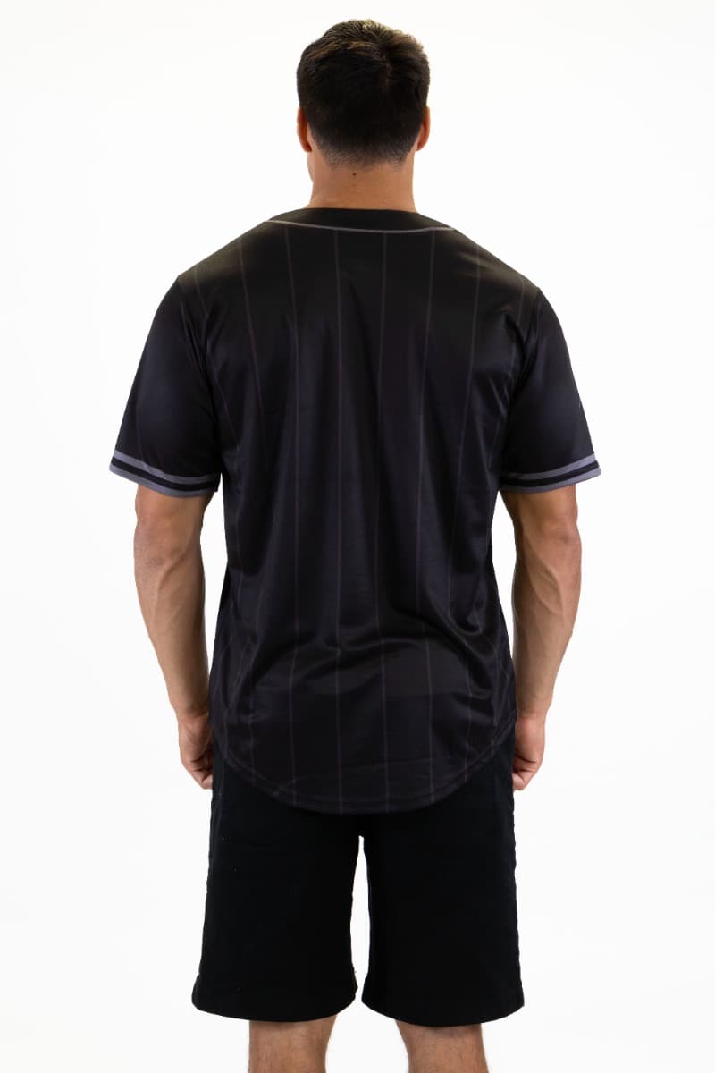 Melbourne Storm 2025 NRL Mens Blackout Baseball Shirt