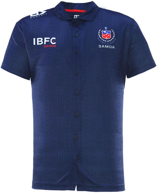 Toa Samoa 2026 NRL Mens Button Up Polo Shirt Toa Samoa 2026 NRL Mens Button Up Polo Shirt