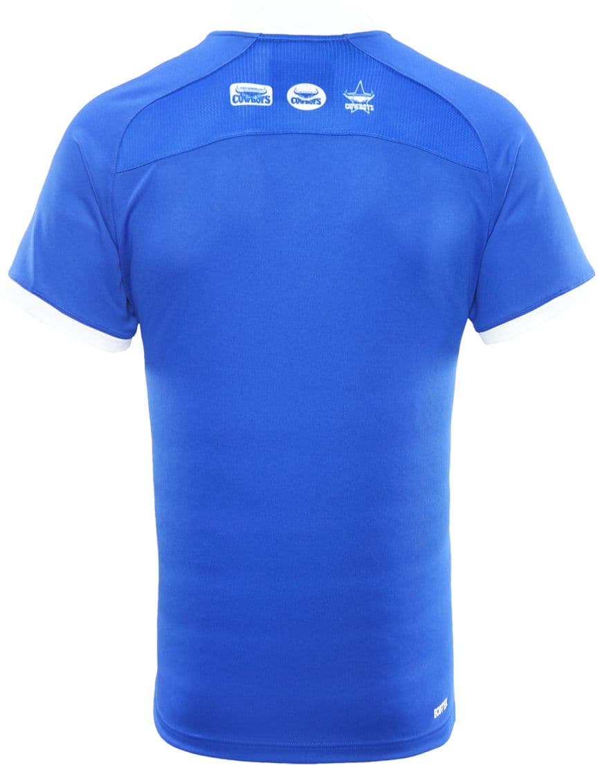 North Queensland Cowboys 2025 NRL Mens Royal Media Polo Shirt North Queensland Cowboys 2025 NRL Mens Royal Media Polo Shirt