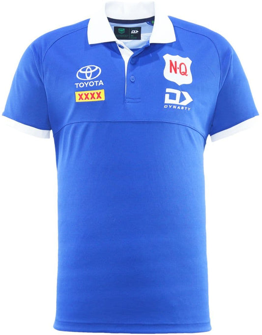 North Queensland Cowboys 2025 NRL Mens Royal Media Polo Shirt North Queensland Cowboys 2025 NRL Mens Royal Media Polo Shirt