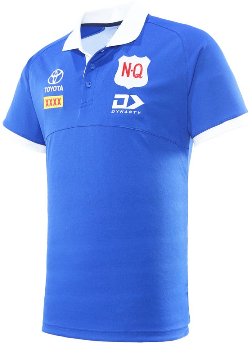 North Queensland Cowboys 2025 NRL Mens Royal Media Polo Shirt North Queensland Cowboys 2025 NRL Mens Royal Media Polo Shirt