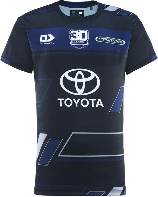 North Queensland Cowboys 2025 NRL Mens Black Training Shirt North Queensland Cowboys 2025 NRL Mens Black Training Shirt