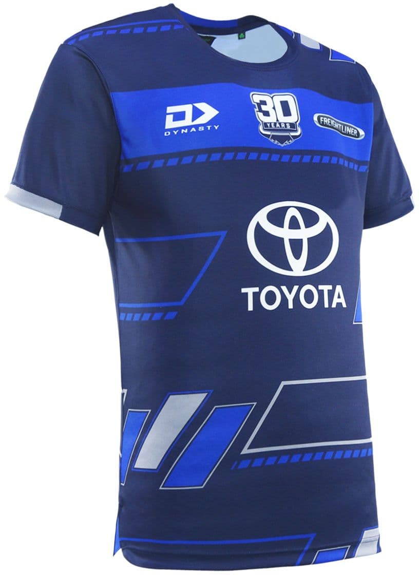 North Queensland Cowboys 2025 NRL Mens Navy Training Shirt North Queensland Cowboys 2025 NRL Mens Navy Training Shirt