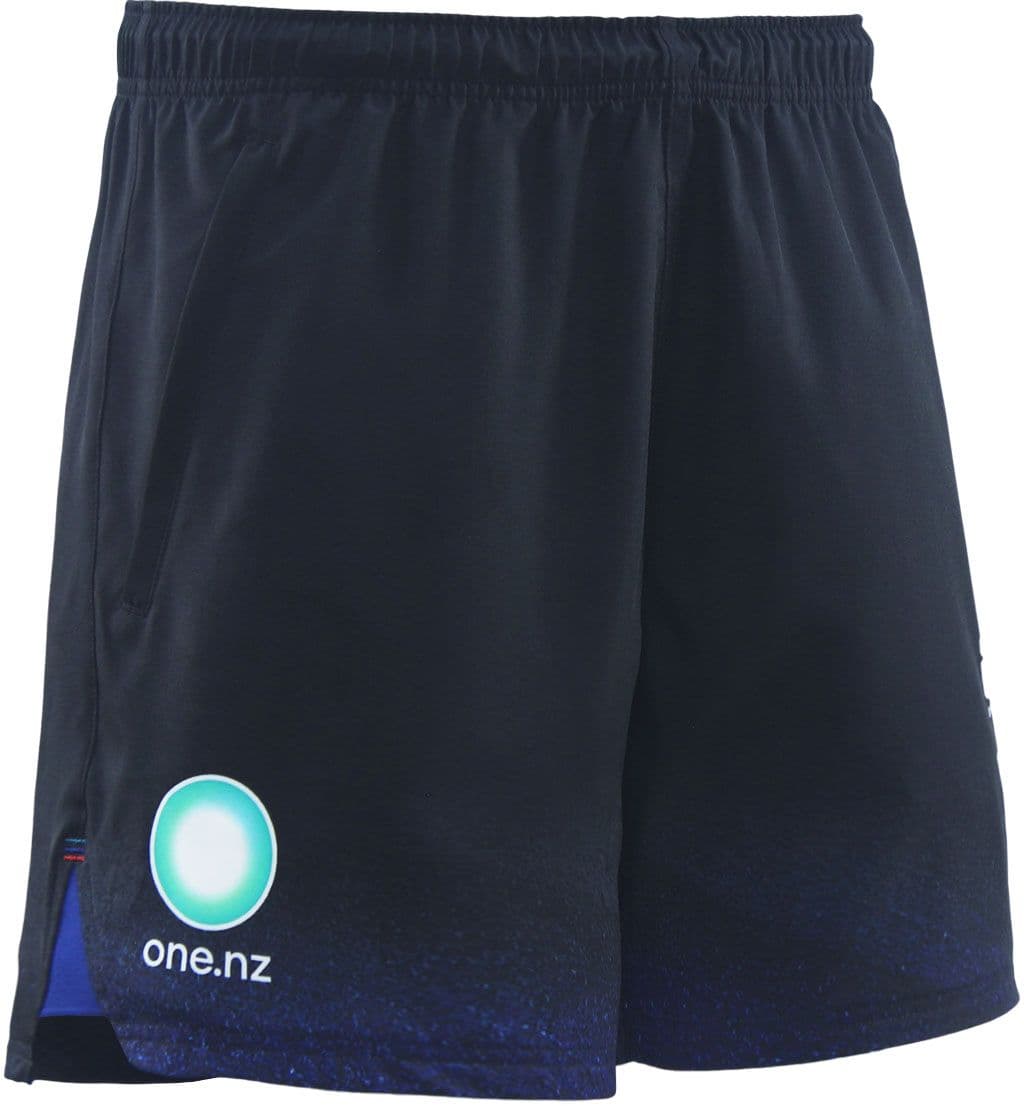 New Zealand Warriors 2025 NRL Mens Black Gym Shorts