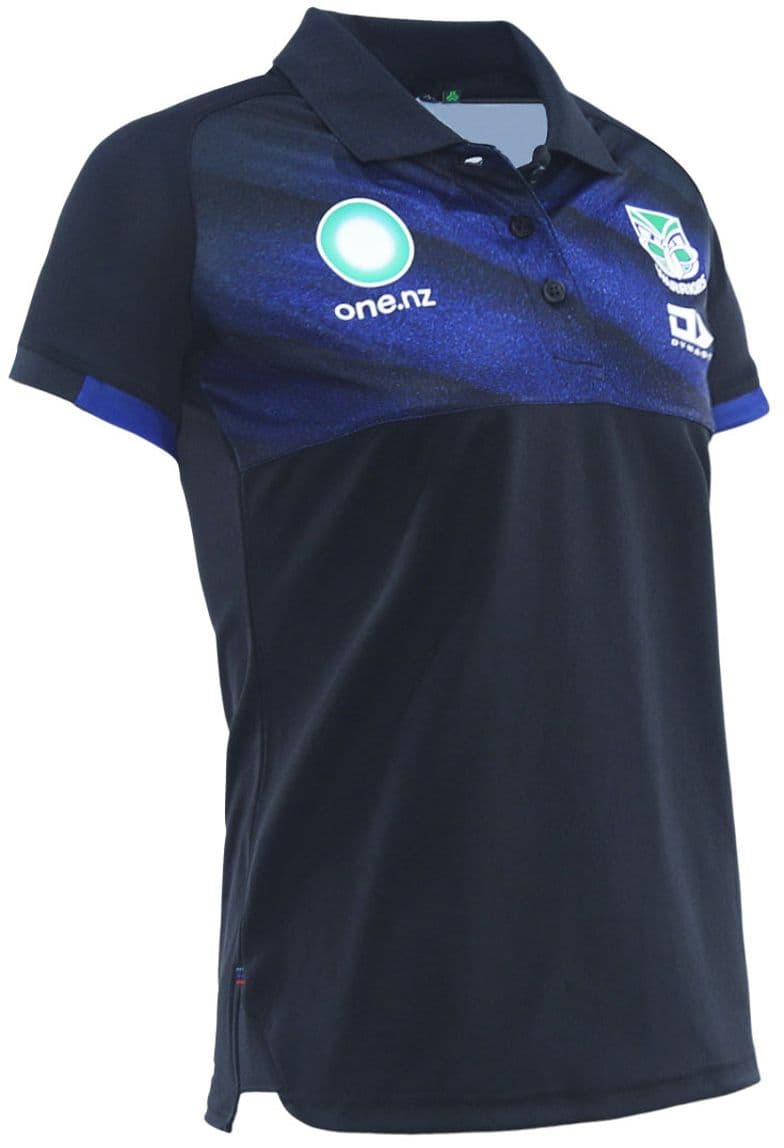 New Zealand Warriors 2025 NRL Ladies Black Media Polo Shirt