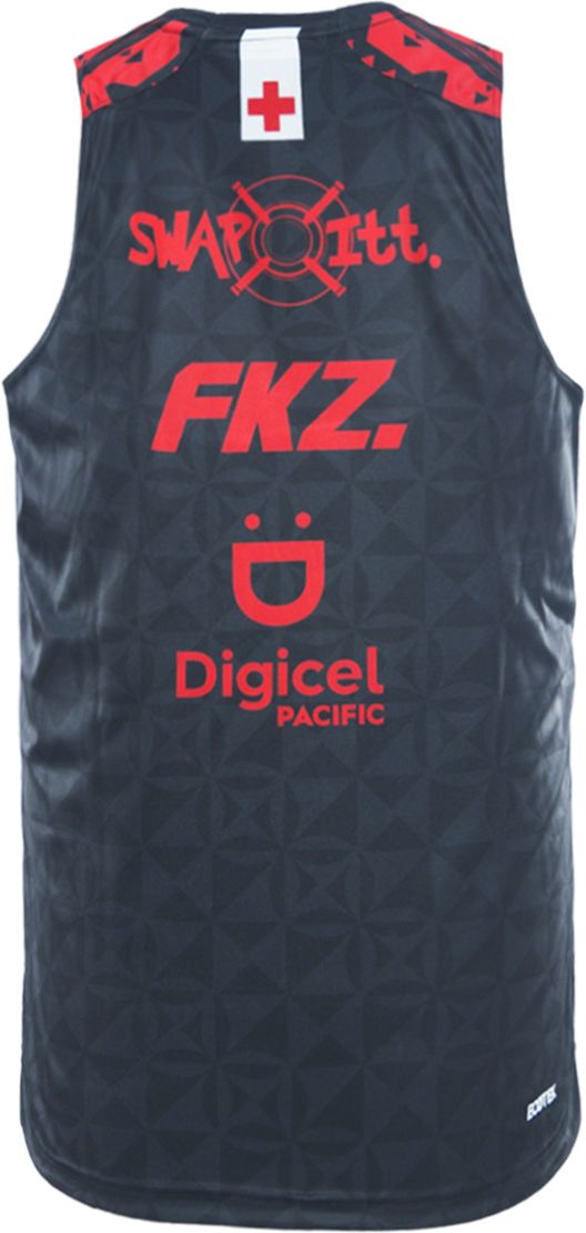 Tonga 2026 RLWC Mens Black Training Singlet Tonga 2026 RLWC Mens Black Training Singlet