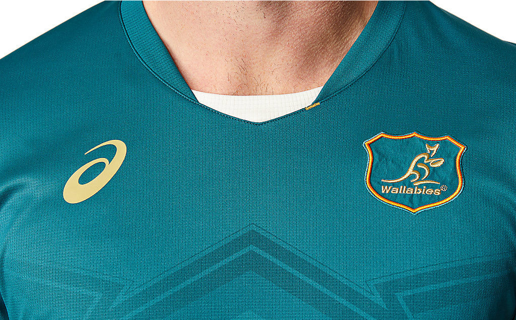 Australian Wallabies Rugby Union Velvet Pine Training Tee Shirt Australian Wallabies Rugby Union Velvet Pine Training Tee Shirt