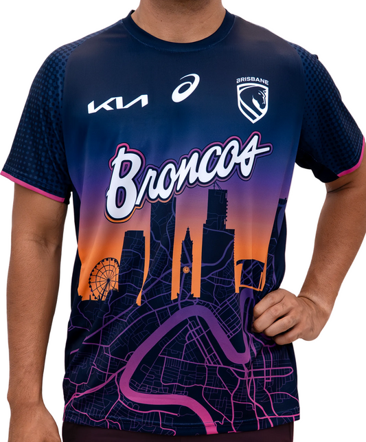 Brisbane Broncos 2026 NRL Mens Run Out Tee Brisbane Broncos 2026 NRL Mens Run Out Tee