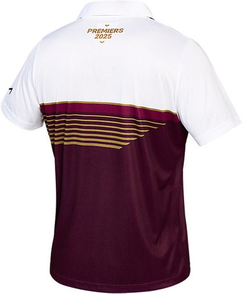 Brisbane Broncos 2025 NRL Mens Asics Premiers Polo Shirt Brisbane Broncos 2025 NRL Mens Asics Premiers Polo Shirt