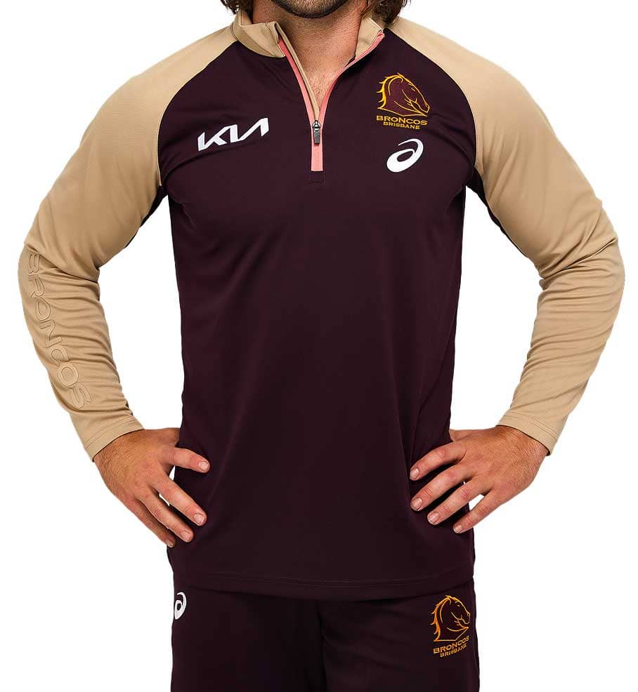 Brisbane Broncos 2023 NRL Mens Warm Up Top