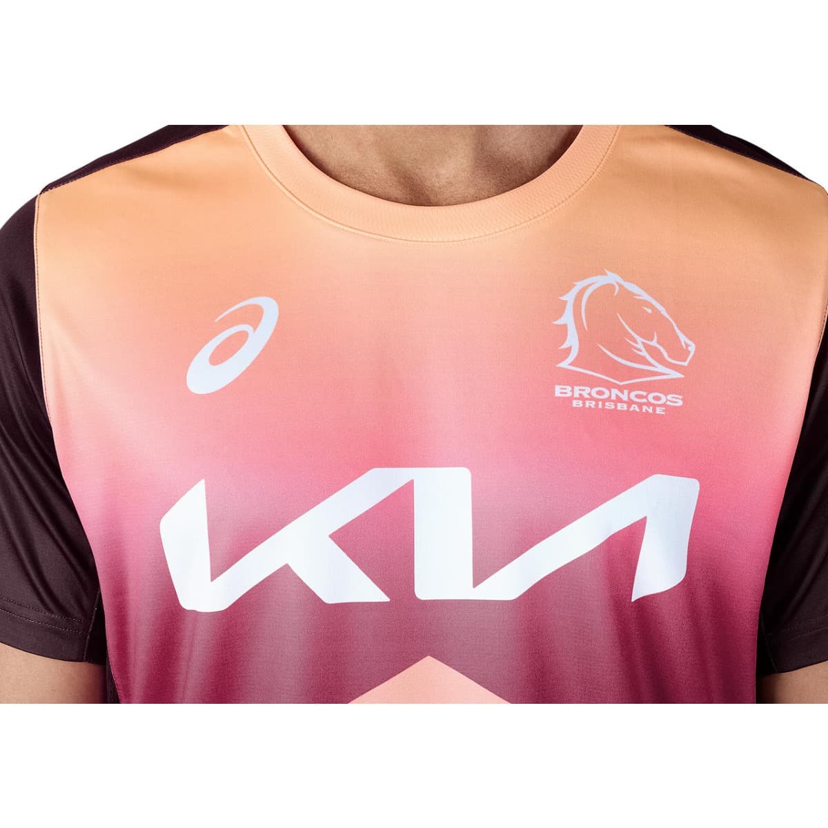 Brisbane Broncos 2024 NRL Mens Sunstone Training Shirt
