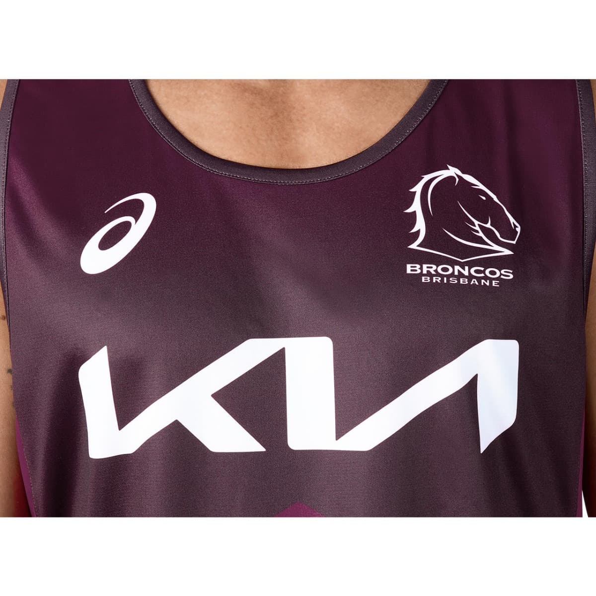 Brisbane Broncos 2024 NRL Mens Maroon Training Singlet