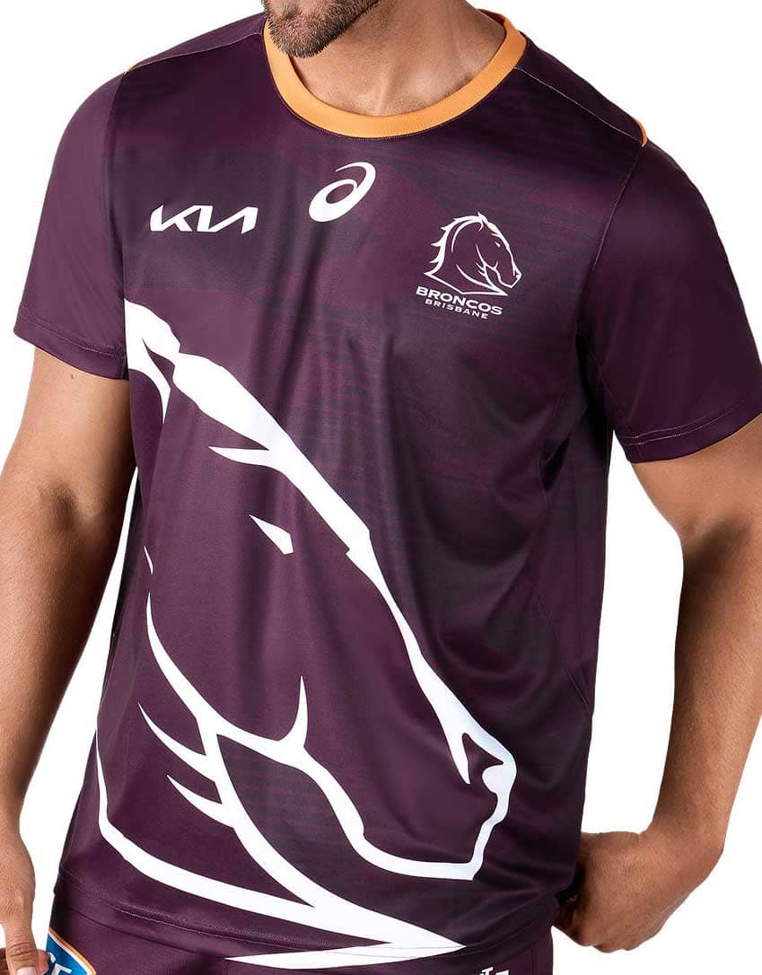 Brisbane Broncos 2024 NRL Mens Run Out Shirt