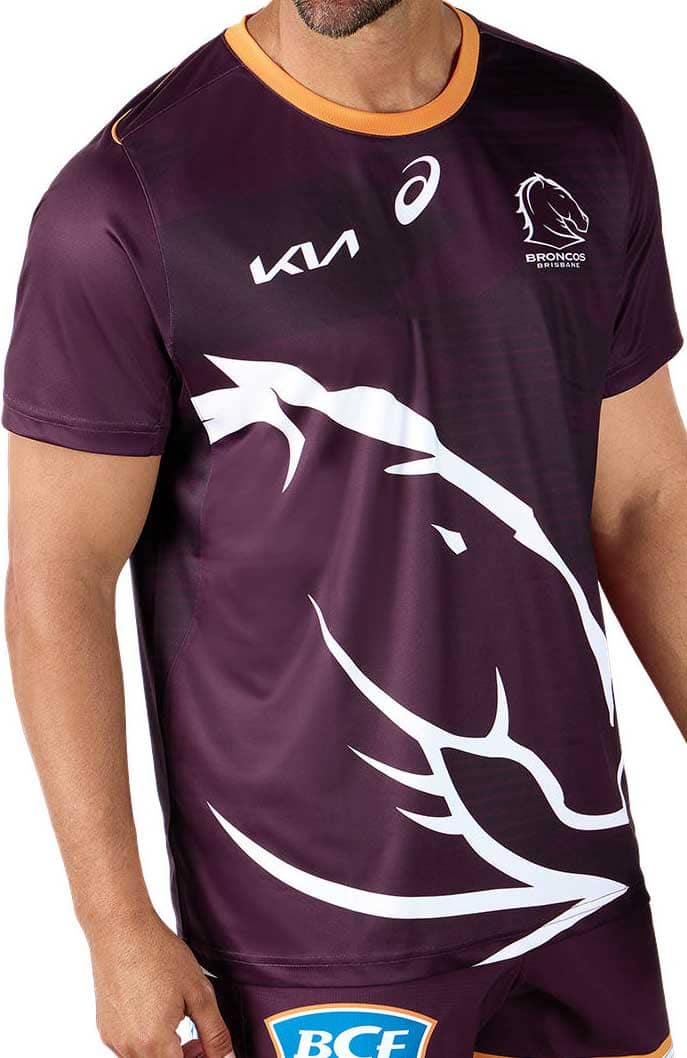 Brisbane Broncos 2024 NRL Mens Run Out Shirt