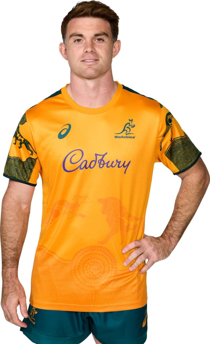 Australian Wallabies 2025 Rugby Union Mens Warm Up Shirt