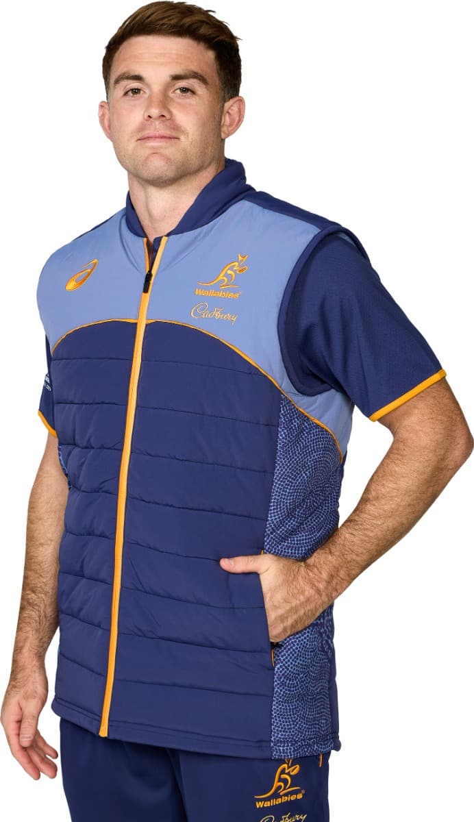 Australian Wallabies 2025 Rugby Union Mens Puffer Vest