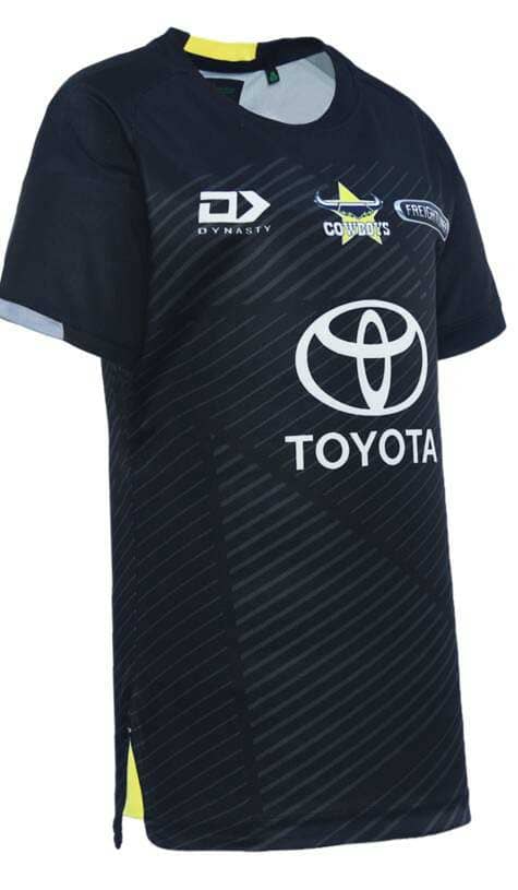 North Queensland Cowboys 2024 NRL Mens Black Alternate Training Shirt North Queensland Cowboys 2024 NRL Mens Black Alternate Training Shirt