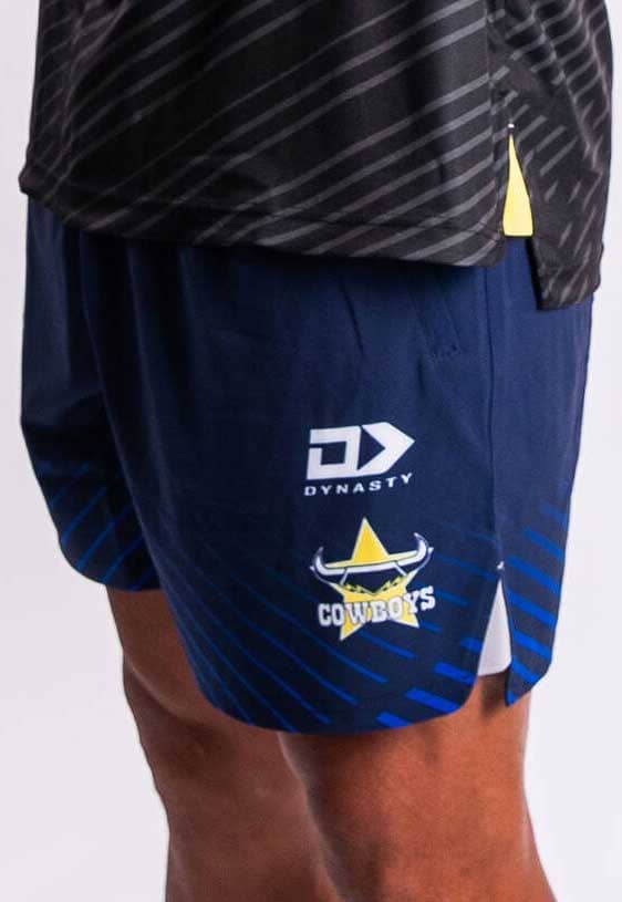 North Queensland Cowboys 2024 NRL Mens Gym Zip Shorts