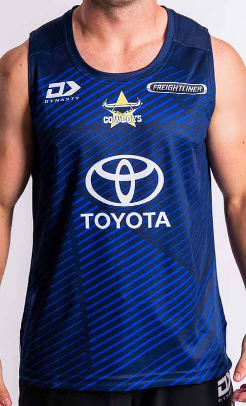 North Queensland Cowboys 2024 NRL Mens Navy Training Singlet