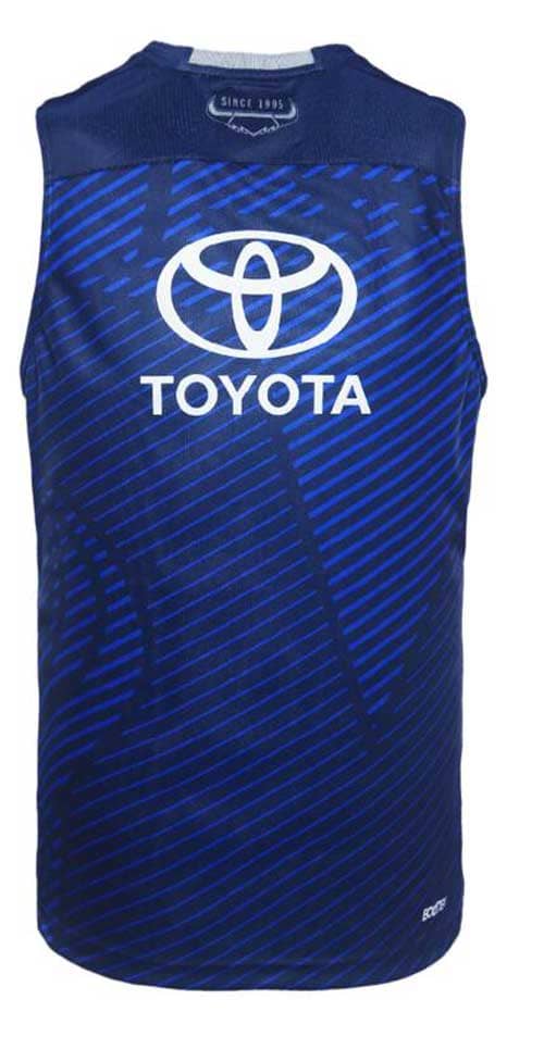 North Queensland Cowboys 2024 NRL Mens Navy Training Singlet