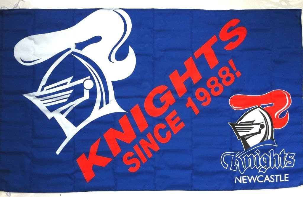Newcastle Knights NRL LARGE Supporters Flag 90 x 150cm