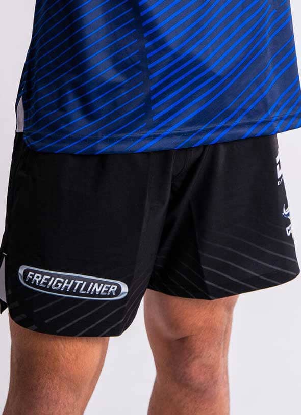 North Queensland Cowboys 2024 NRL Mens Black Alternate Gym Zip Shorts