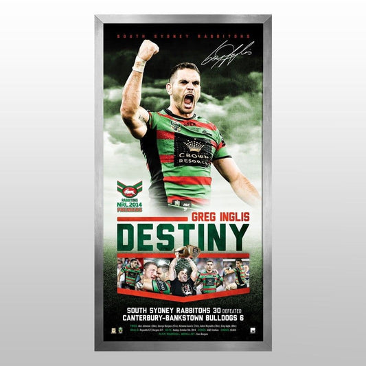South Sydney Rabbitohs NRL Greg Inglis Signed Framed Destiny Vertiramic South Sydney Rabbitohs NRL Greg Inglis Signed Framed Destiny Vertiramic