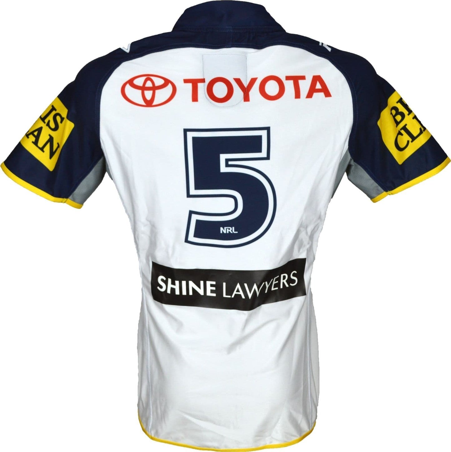 North Queensland Cowboys 2015 NRL No.5 Player Issue Away Jersey GPS pocket